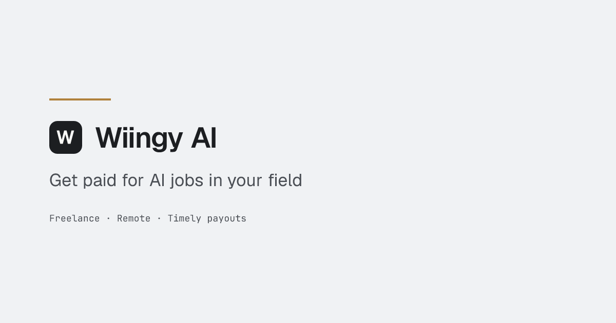 Get Paid for Remote AI Jobs in Your Field | Wiingy AI