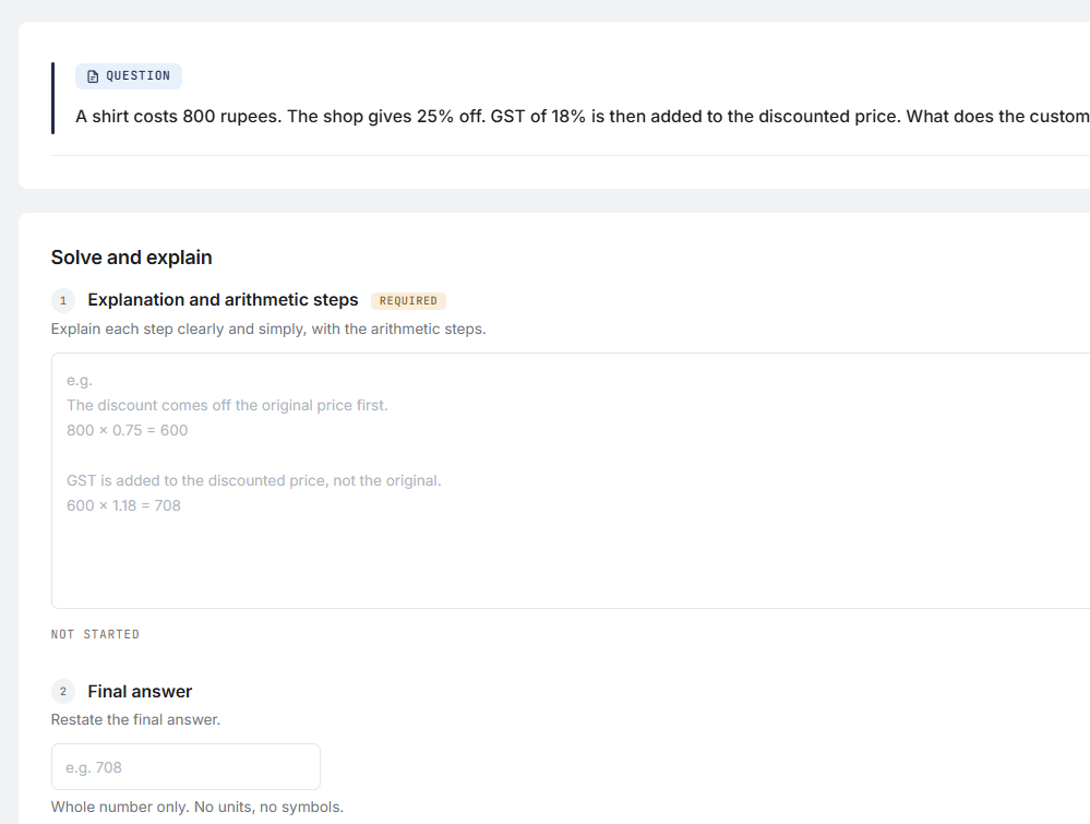 Forge annotation console with live rubrics